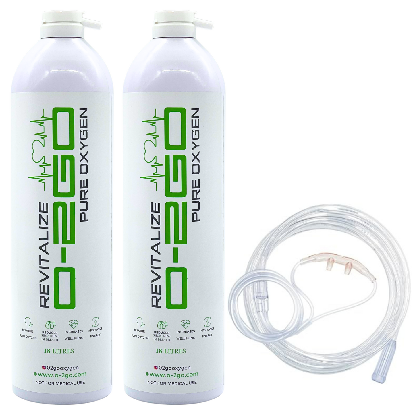 O-2GO 18L Oxygen Can with Cannula and Tube