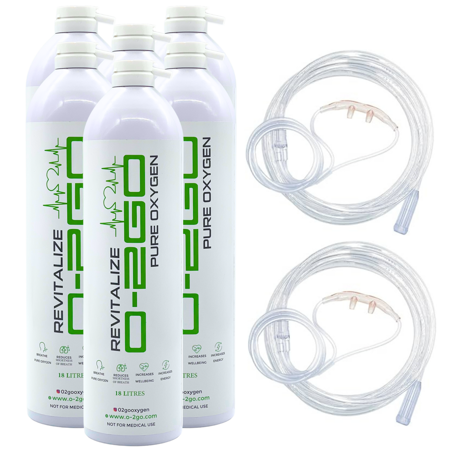 O-2GO 18L Oxygen Can with Cannula and Tube