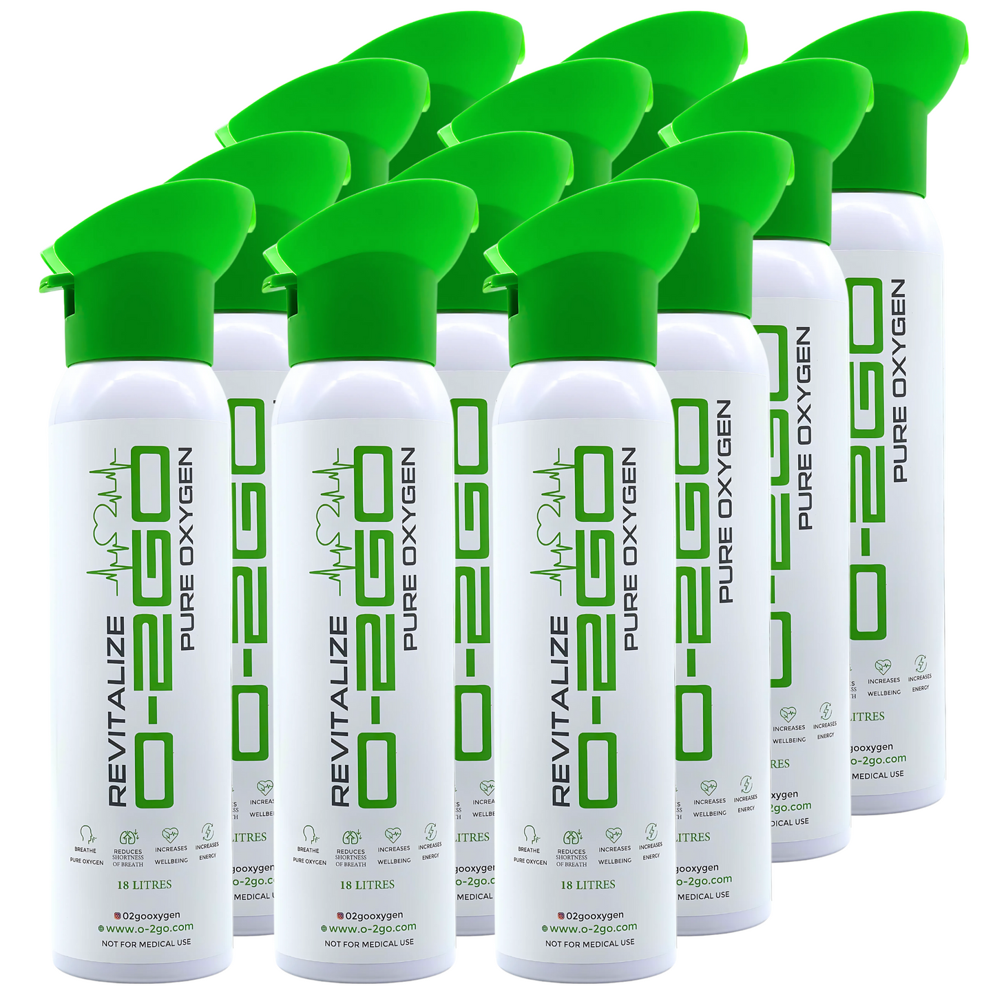 O-2GO 18 Litre Oxygen Can with Inhaler Cap