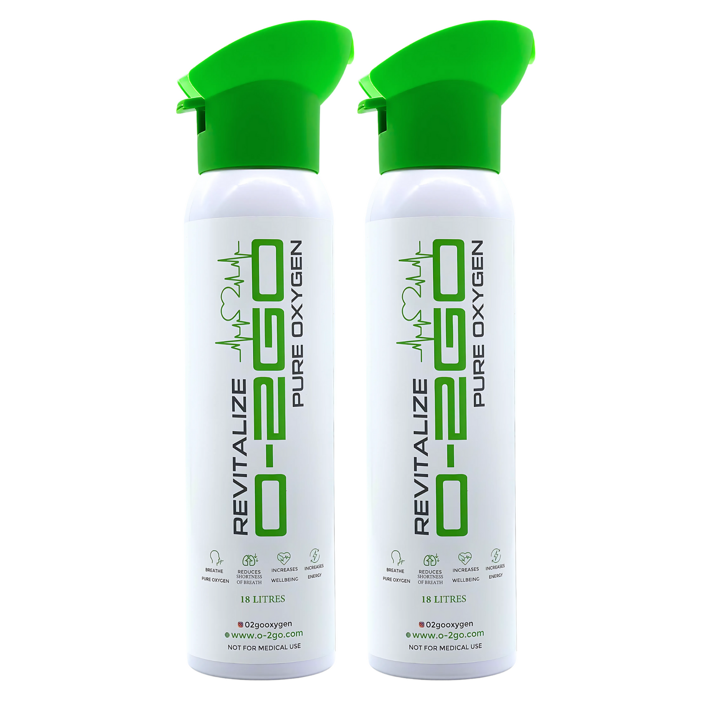O-2GO 18 Litre Oxygen Can with Inhaler Cap