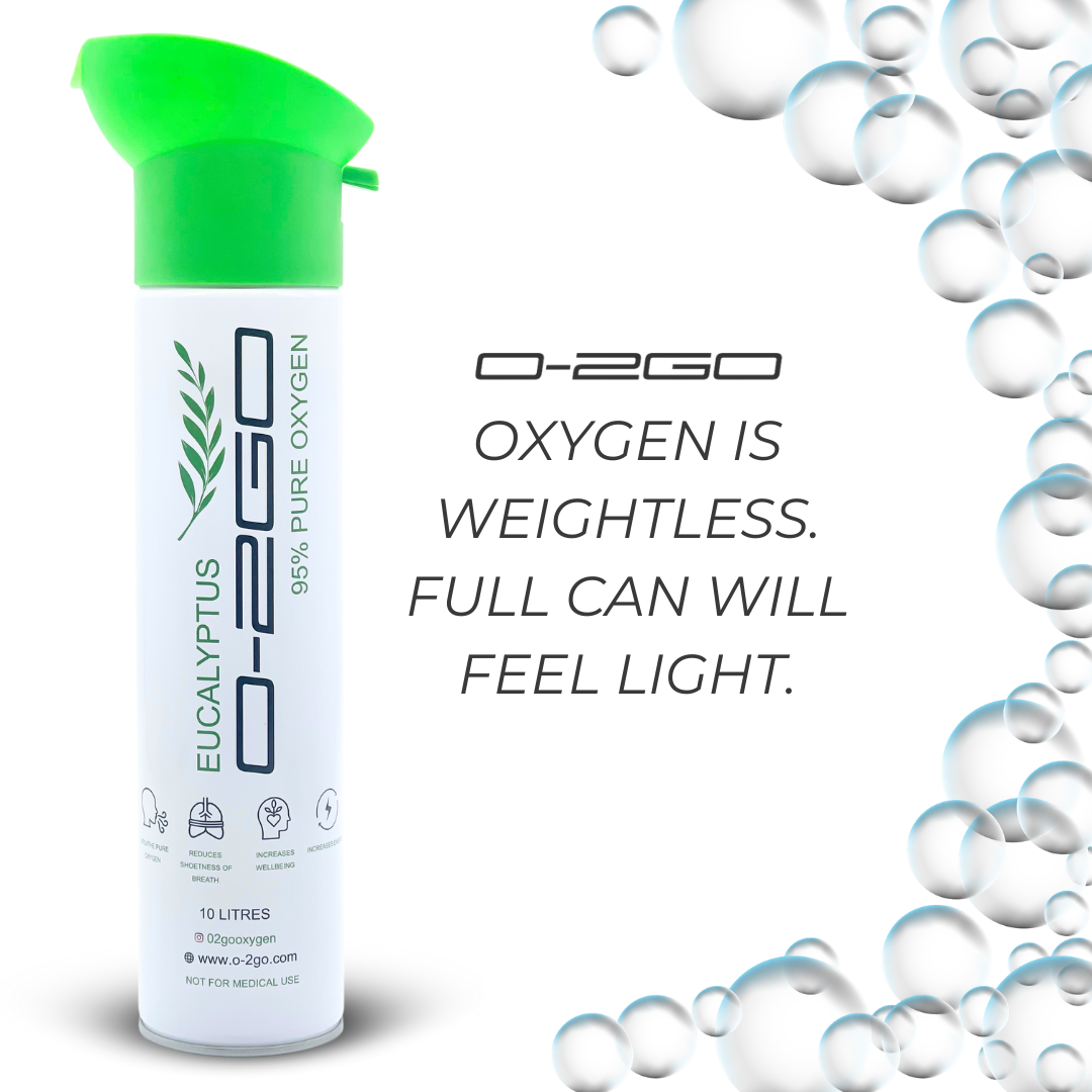 O-2GO 10L Oxygen Can with Eucalyptus Aroma for Cold and Flu