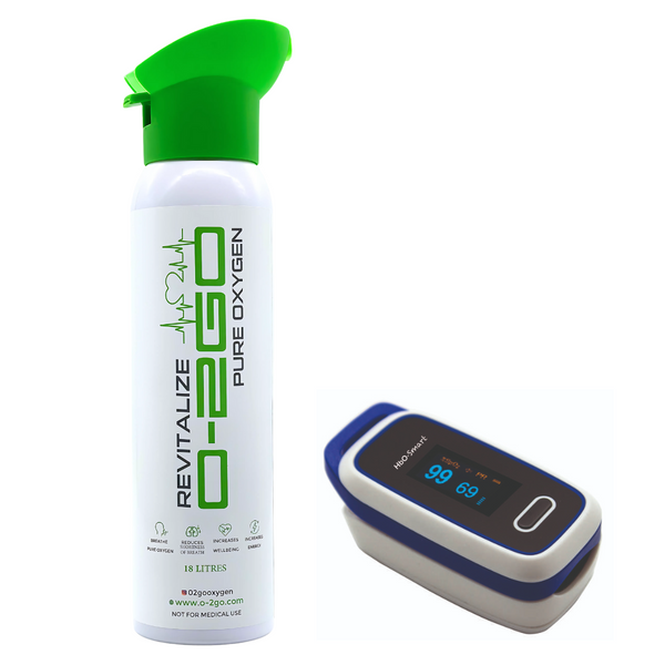 O2 Go O-2Go 18 Litre Oxygen Can and Pulse Oximeter bundle – O-2GO